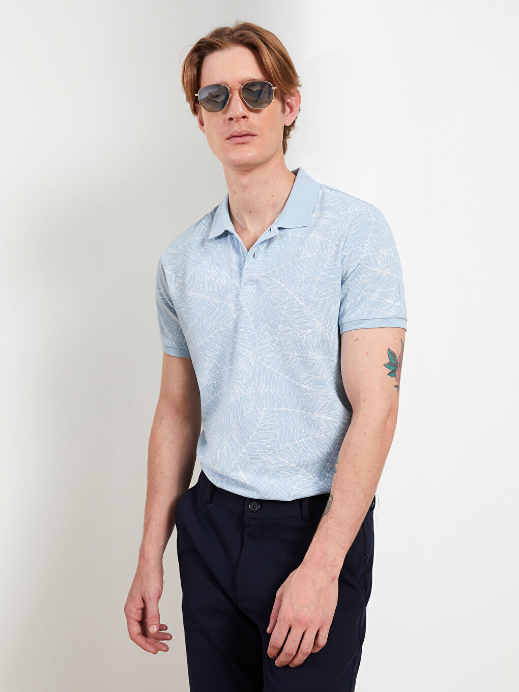 LCW Vision Polo Neck Short Sleeve Pique Men's T-Shirt -S2CG84Z8-J0M