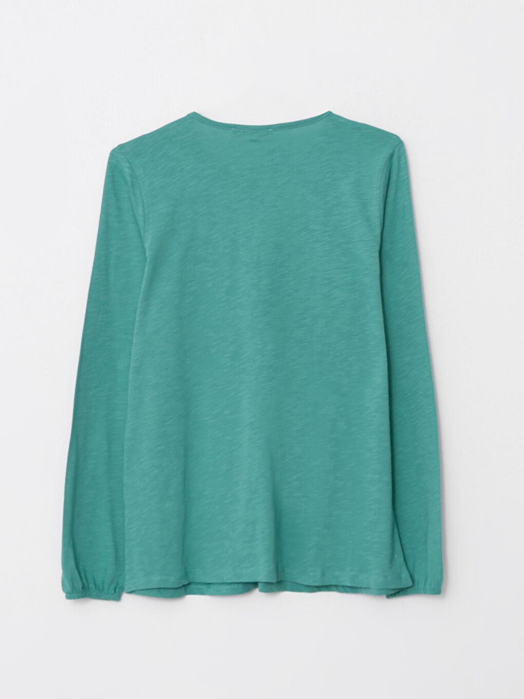 Tie Collar Embroidered Long Sleeve Cotton Women's Blouse-5