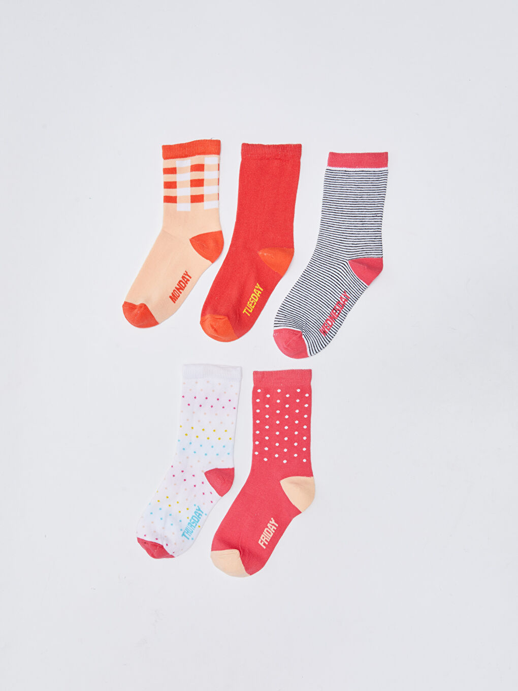 Chaussettes de Cheville à Motifs pour Filles Lot de 5 Pièces-1