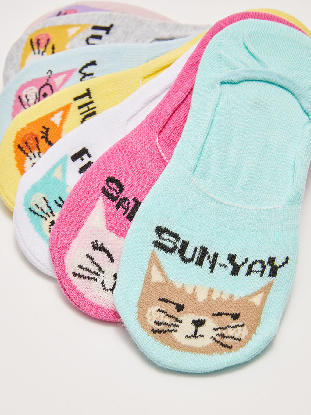 جورب بالي ديال البنات مطبوع سبعة ديال البياسات-2