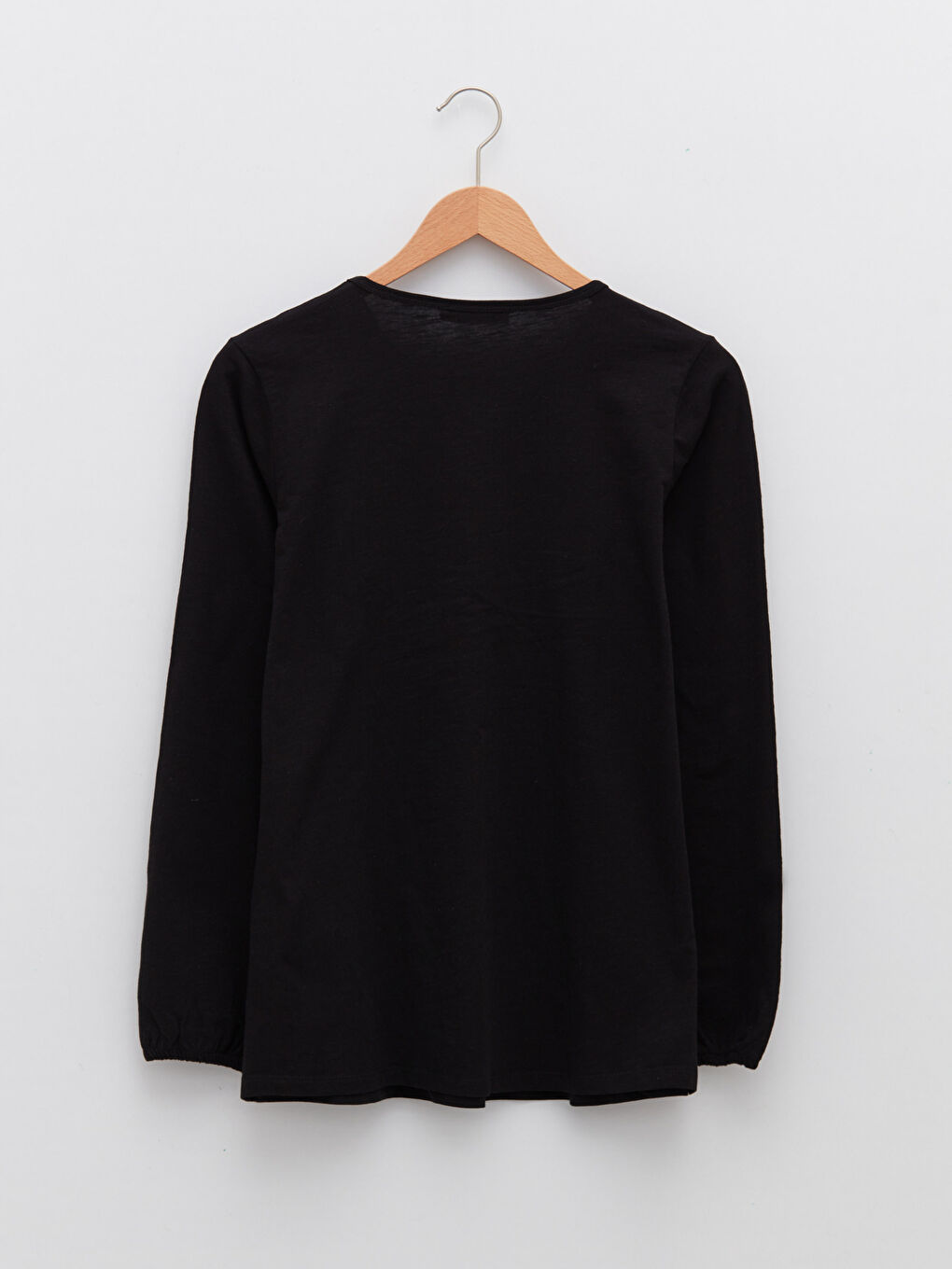 Crew Neck Embroidered Long Sleeve Cotton Women's Blouse-6