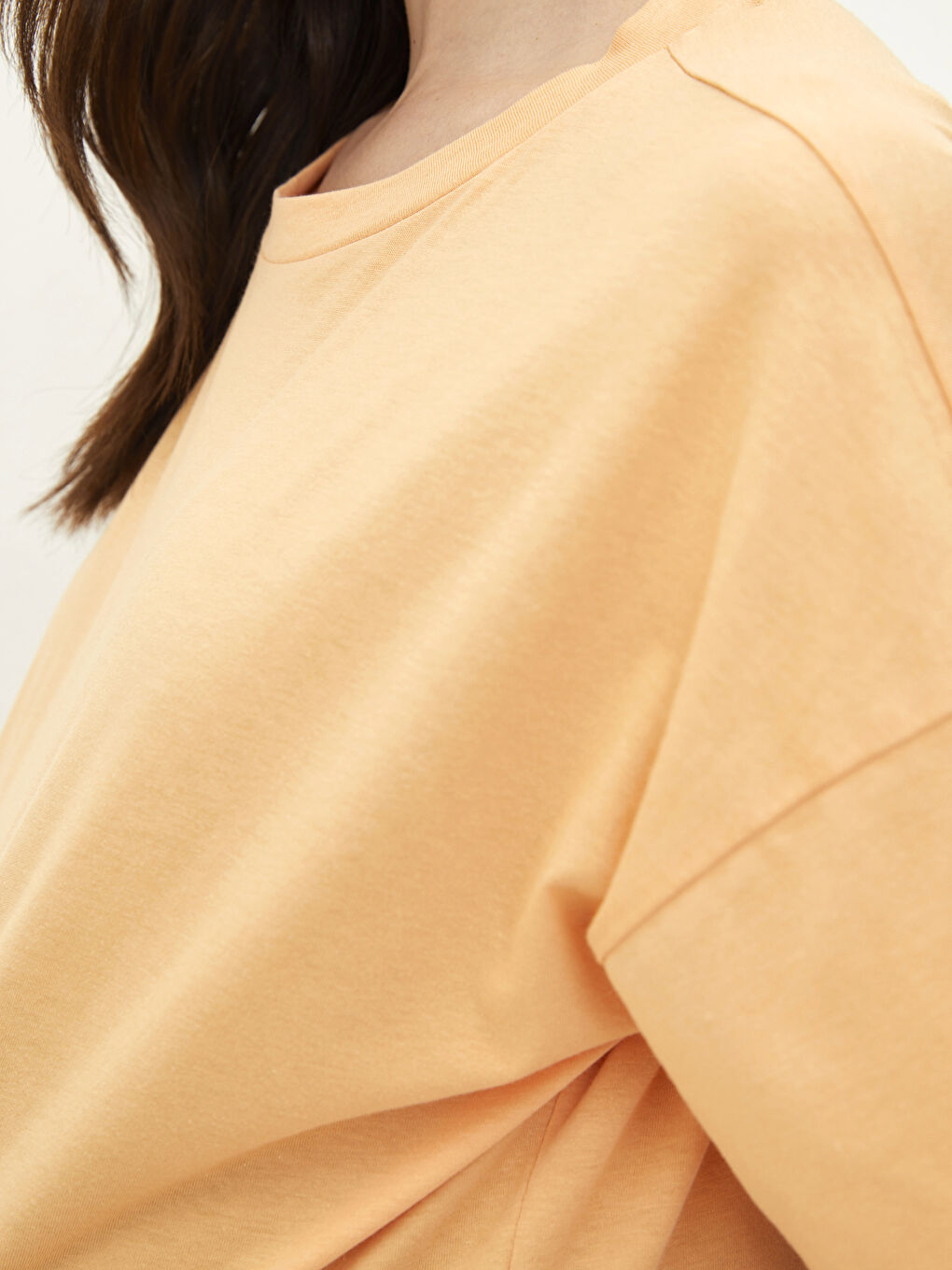 تي شيرت حوامل قطن كم قصير ياقة دائرية قصة عادية-3