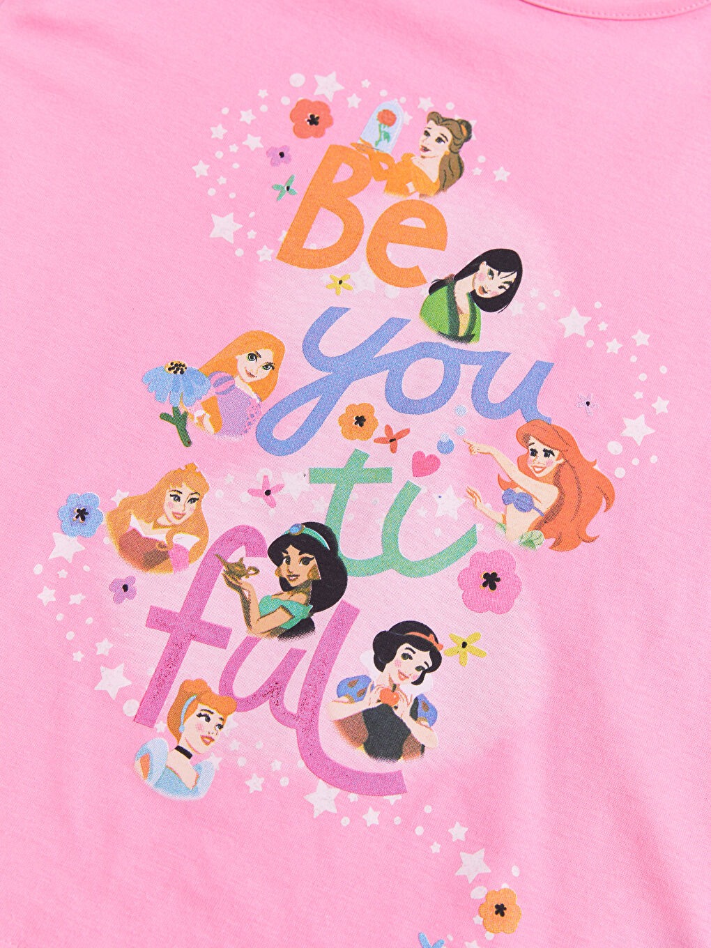 LCW Kids Crew Neck Disney Princess Printed Long Sleeve Girls T-Shirt -S2CH53Z4-FNL