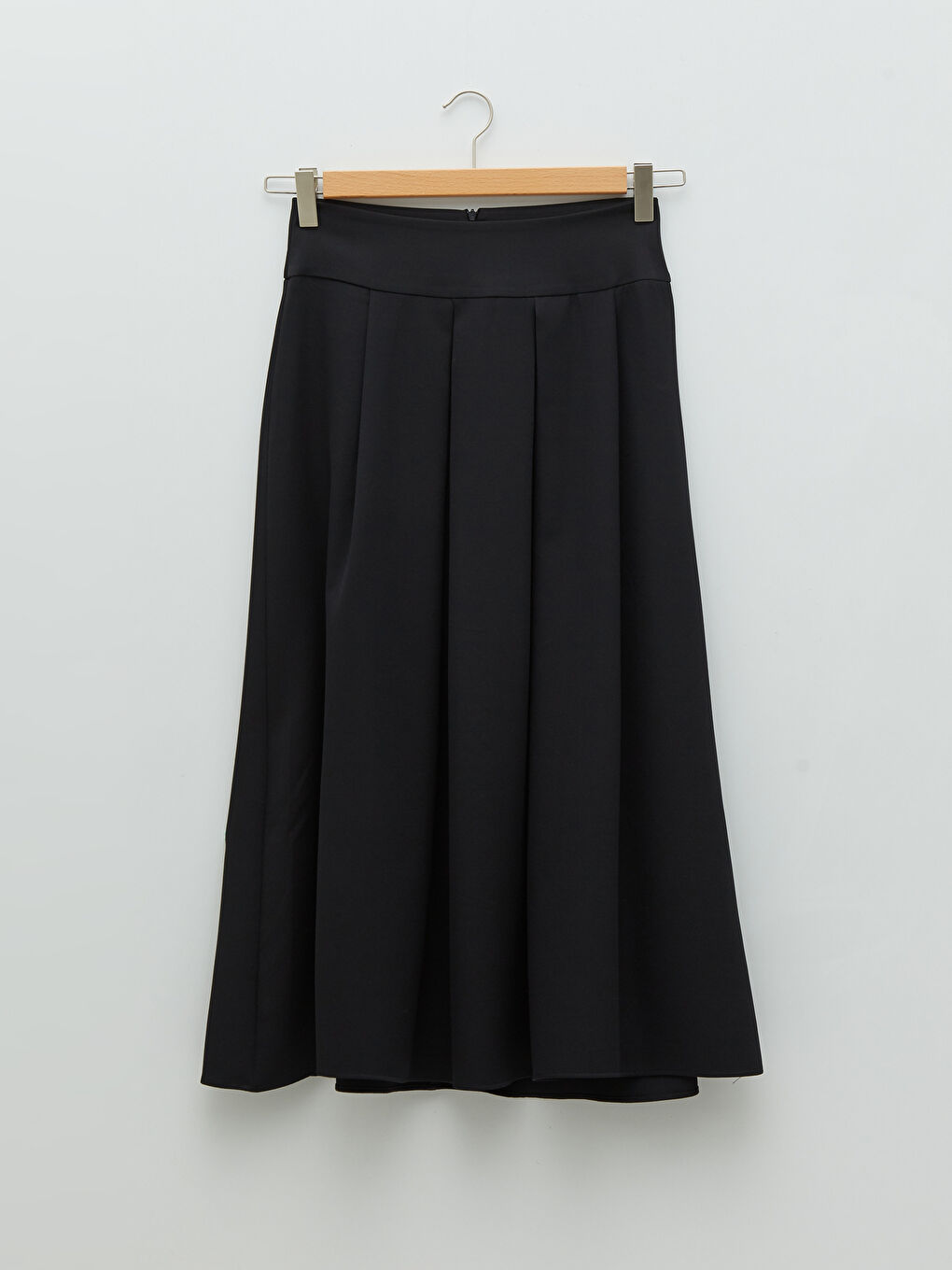 Women's Plain Skirt with Zippered Waist-5