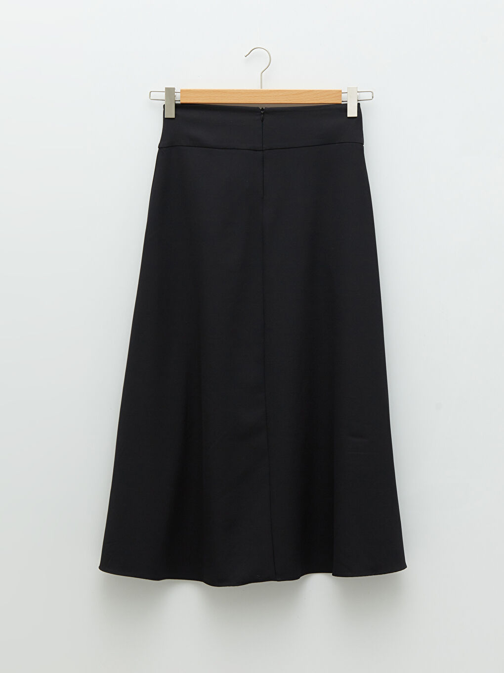 Women's Plain Skirt with Zippered Waist-6