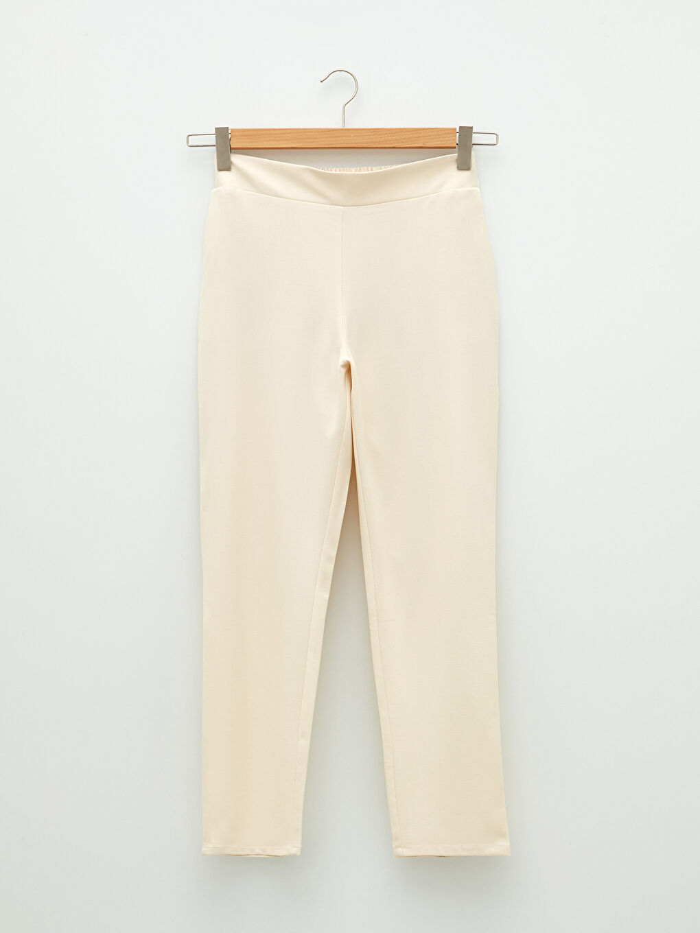 Women's Elastic Waist Relaxed Fit Regular Trousers-5