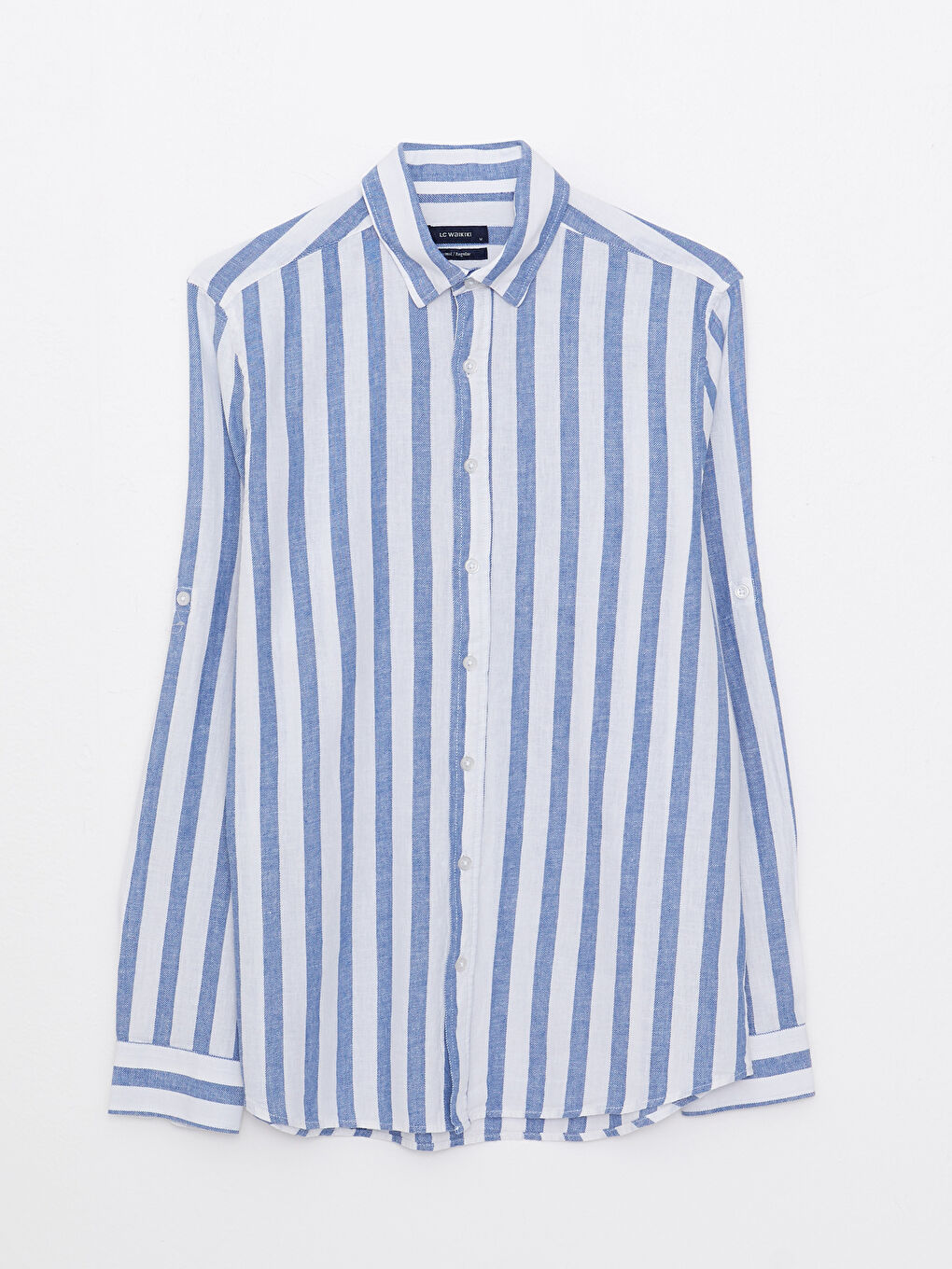 İndigo Regular Fit Uzun Kollu Çizgili Erkek Gömlek-5