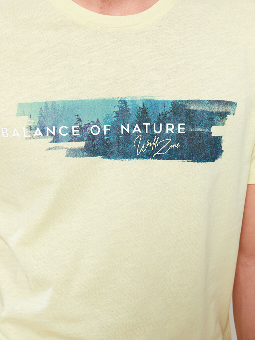 Yeşil Bisiklet Yaka Kısa Kollu Baskılı Penye Erkek Tişört-3