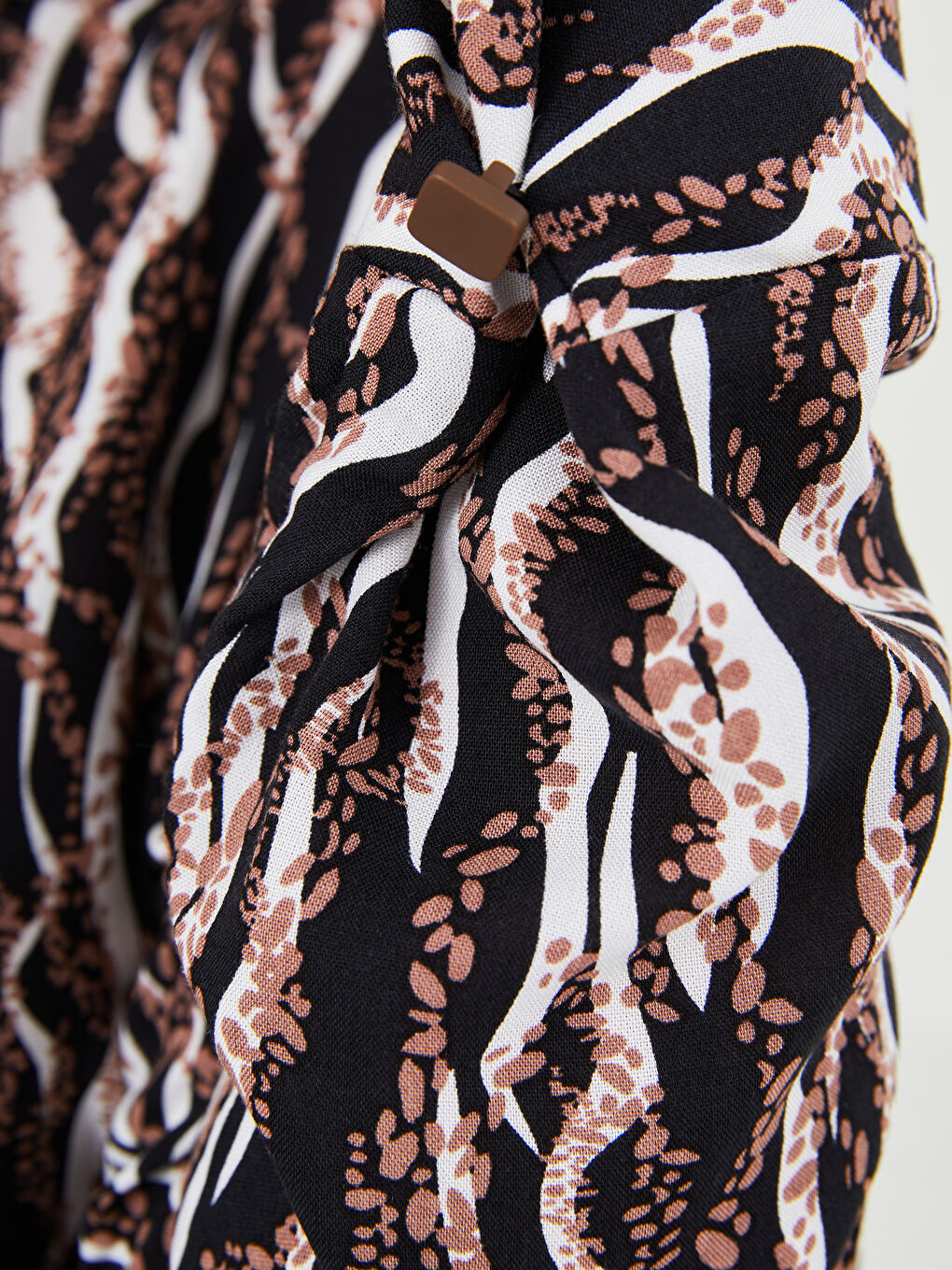 Patterned Long Sleeve Viscose Women's Shirt Tunic-3