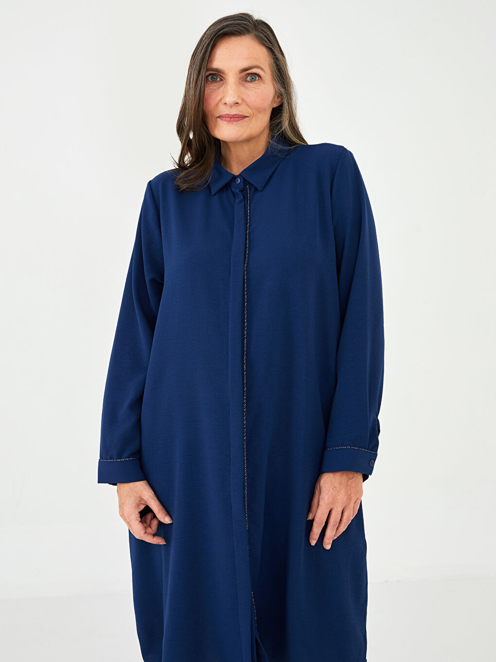 LCW Grace Plain Long Sleeve Women's Shirt Tunic -S2CI31Z8-HSD