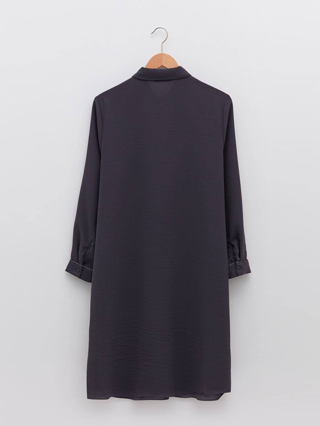 قميص تونيك للسيدات كم طويل سادة-6