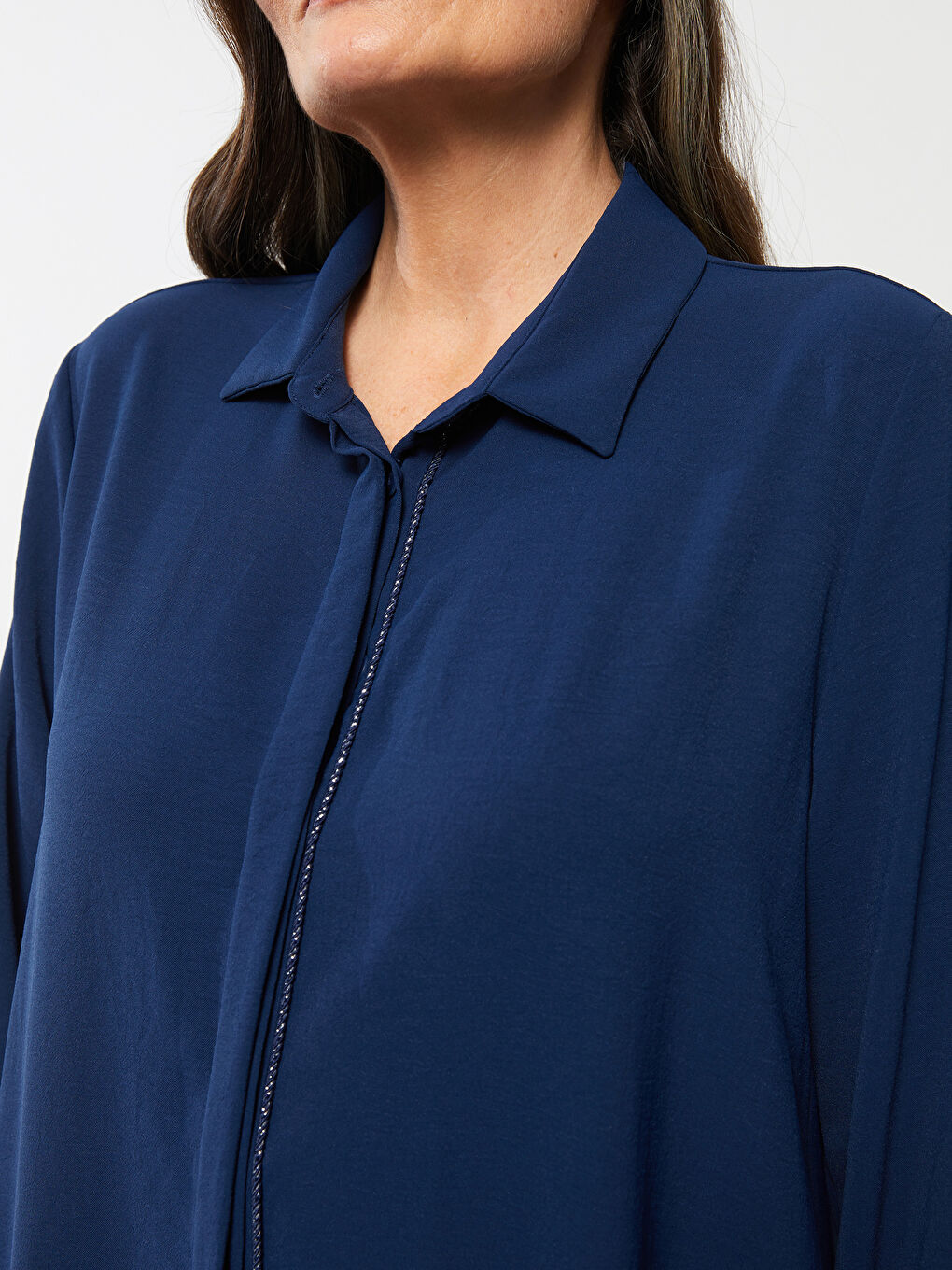 LCW Grace Plain Long Sleeve Women's Shirt Tunic -S2CI31Z8-HSD