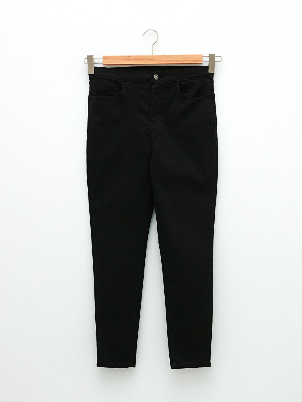 Women's Slim Fit Straight Pocket Detailed Trousers-5