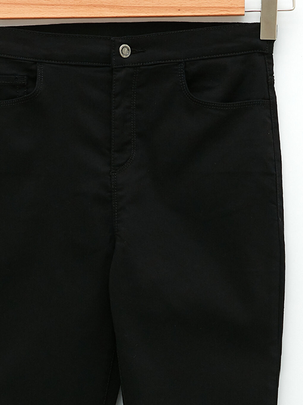 Women's Slim Fit Straight Pocket Detailed Trousers-7