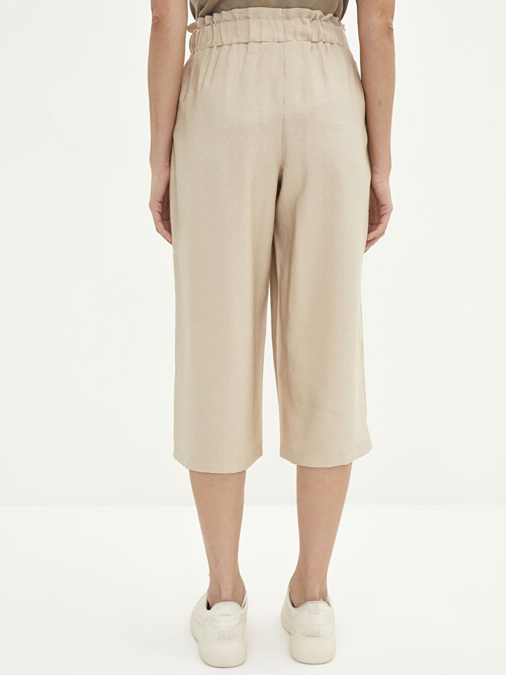 Women Flat Capri With Elastic Waist -S2CI50Z8-FFG