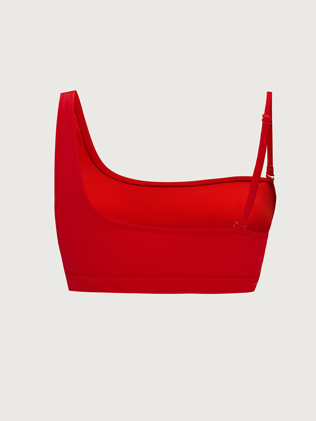 Kırmızı Düz Straplez Dolgulu Kadın Bikini Üst-1