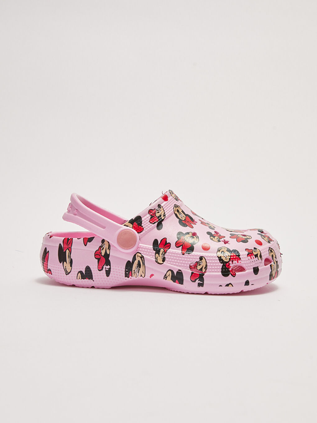 Pembe Minnie Mouse Lisanslı Delikli Kız Çocuk Sandalet-1