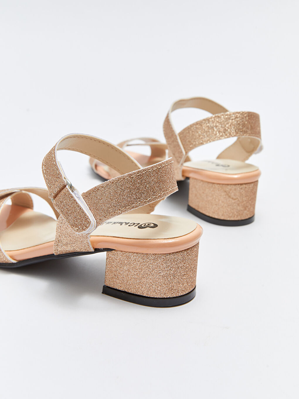 Cross-Band Hook-and-loop Girls' Heeled Sandals-4