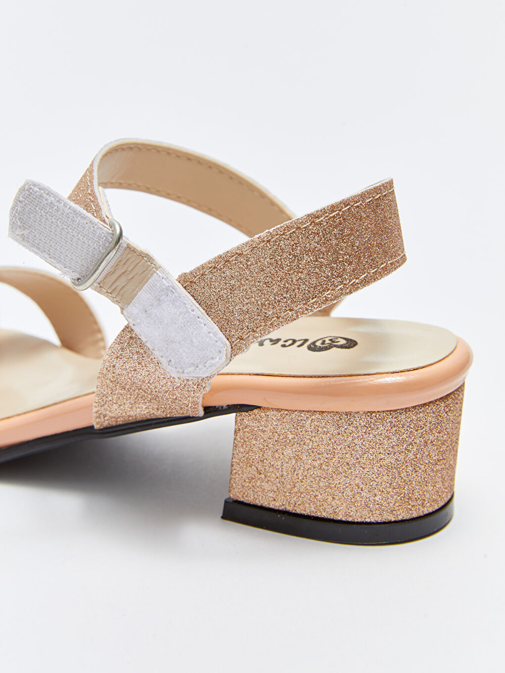 Cross-Band Hook-and-loop Girls' Heeled Sandals-5