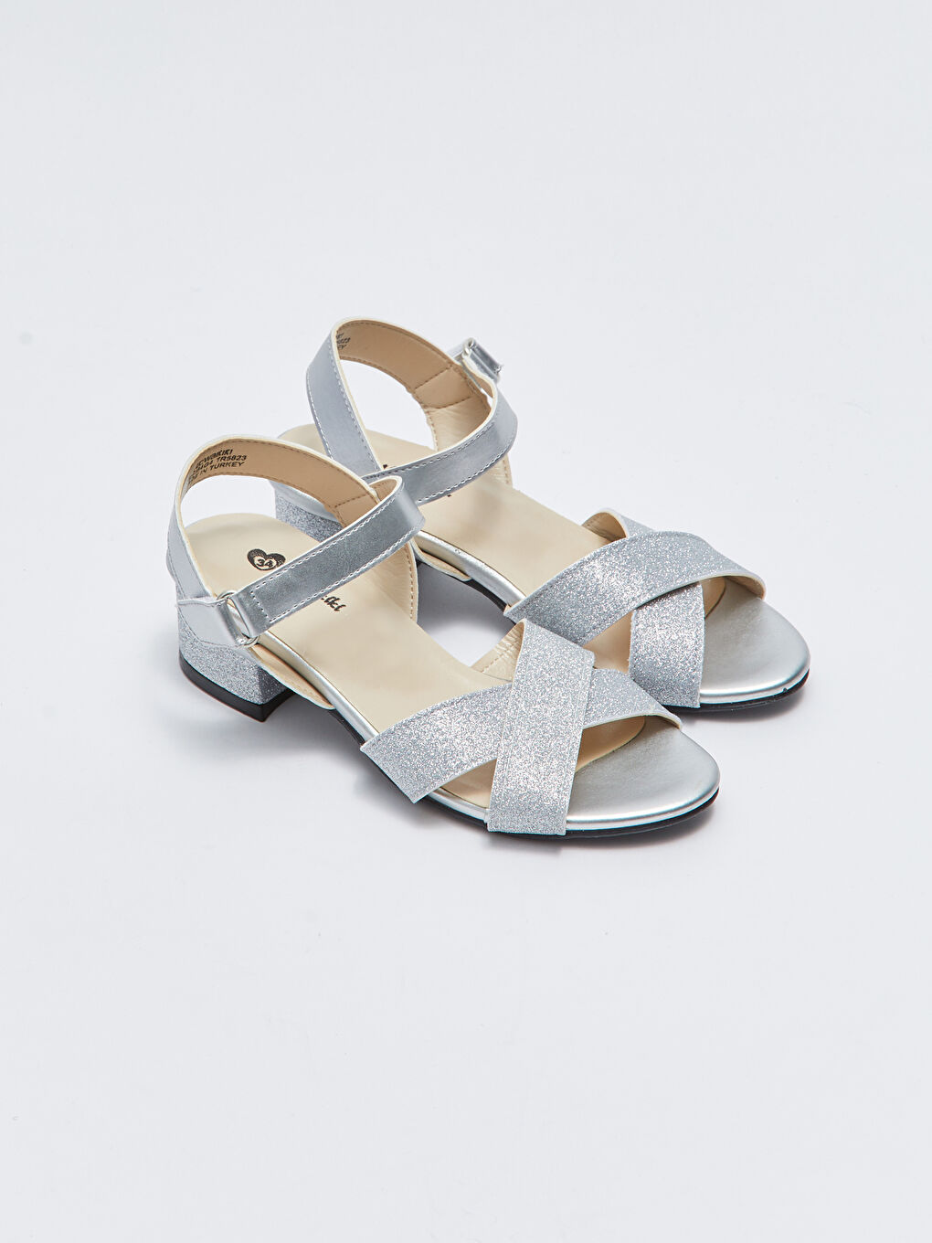 Cross-Band Hook-and-loop Girls' Heeled Sandals