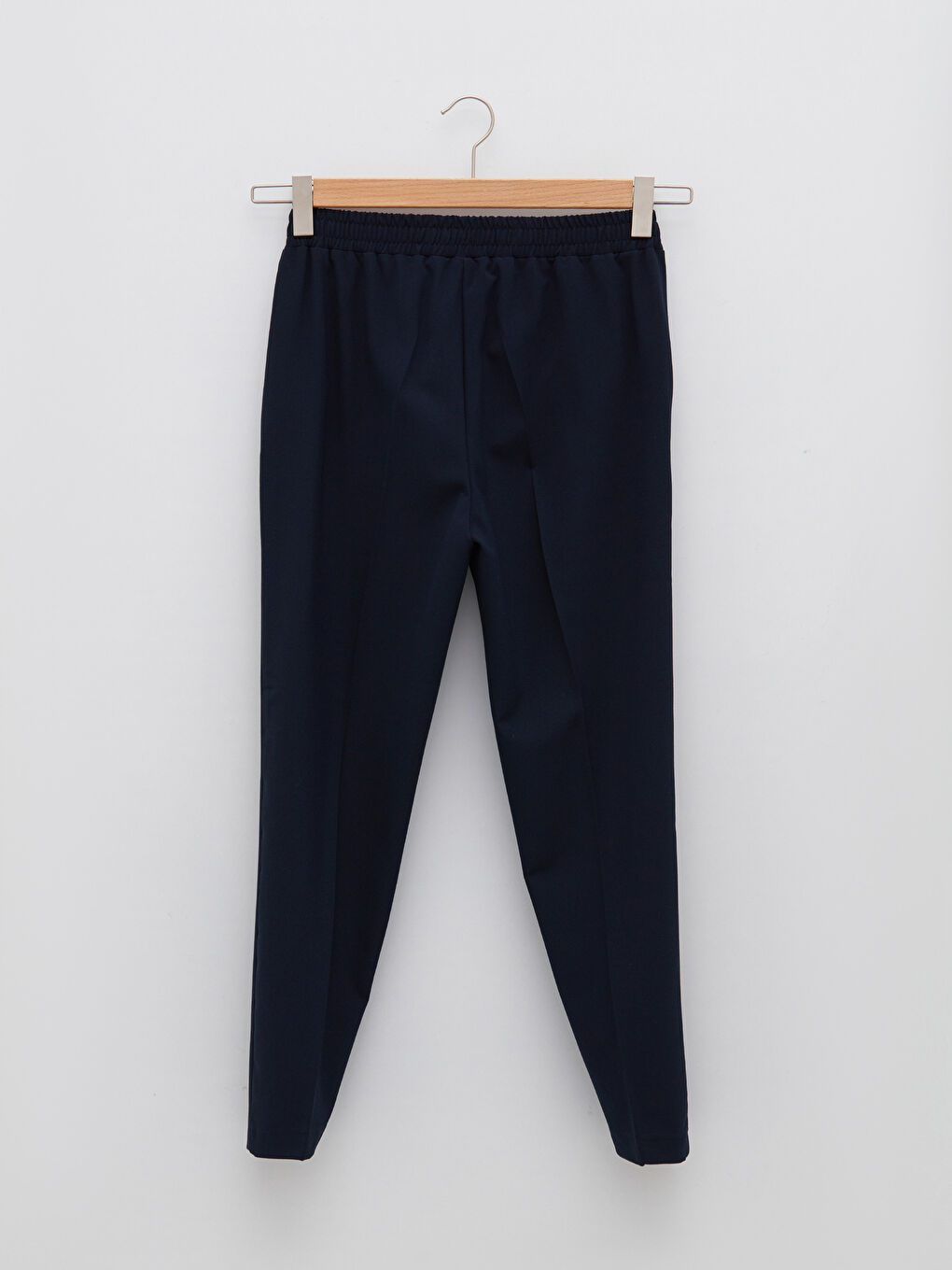 Elastic Waist Regular Pocket Detailed Women's Trousers-6