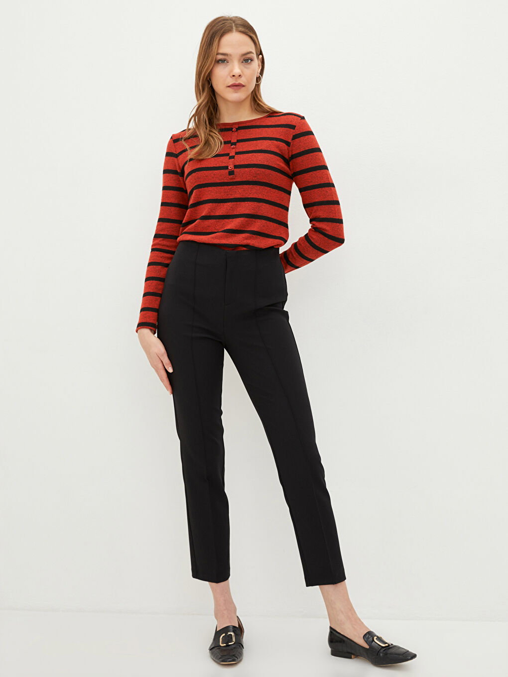 LCWAIKIKI Basic Siyah Kadın Dar Fit Düz Pantolon