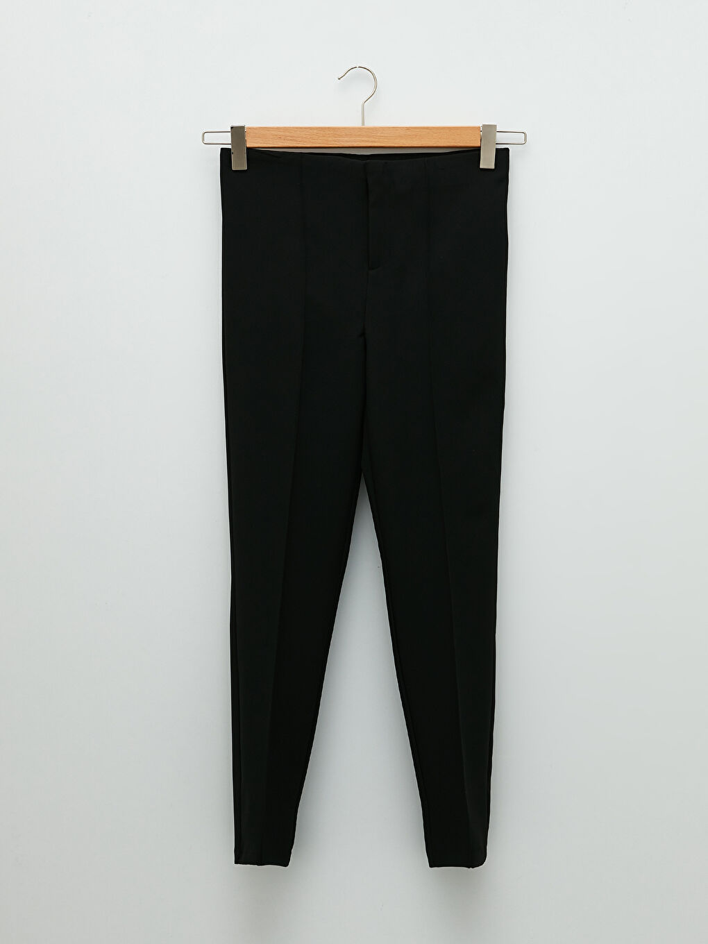 LCWAIKIKI Basic Siyah Kadın Dar Fit Düz Pantolon - 6