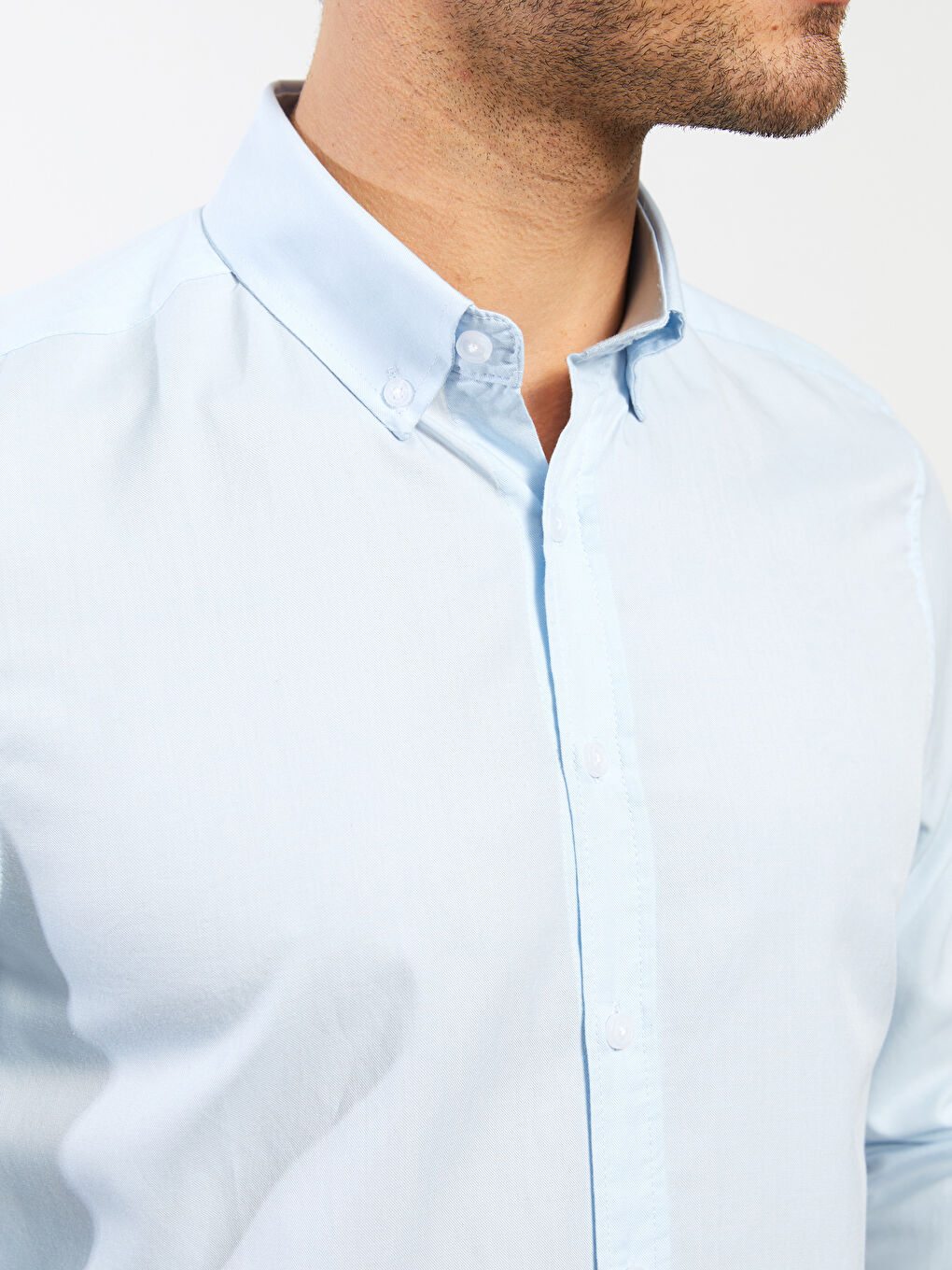 Regular Fit Long Sleeve Oxford Men's Shirt -S2CJ11Z8-QXG