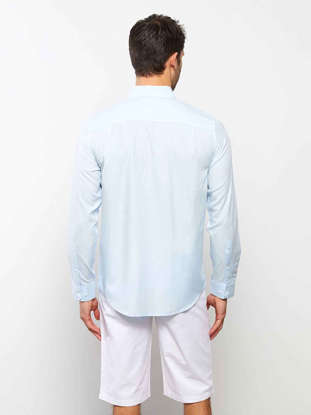 Regular Fit Long Sleeve Oxford Men's Shirt -S2CJ11Z8-QXG