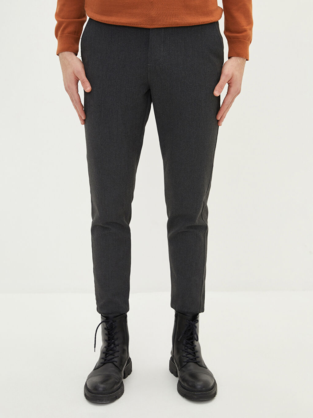 Antrasit Slim Fit Erkek Pantolon-3