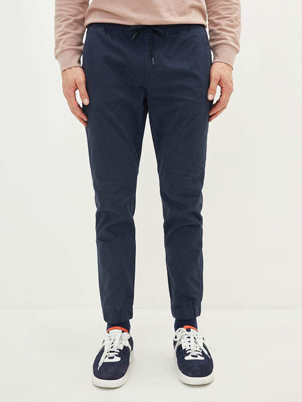 Lacivert Slim Fit Gabardin Erkek Pantolon-3
