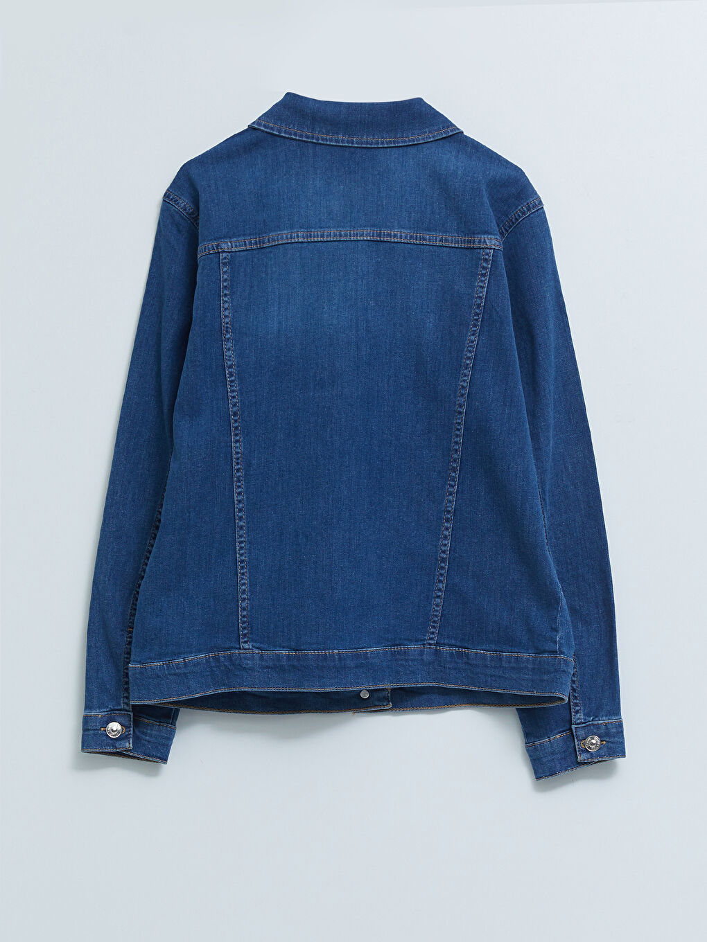 Geacă din denim Rodeo cu guler de cămașă, detalii cu buzunar și mânecă lungă pentru femei-6