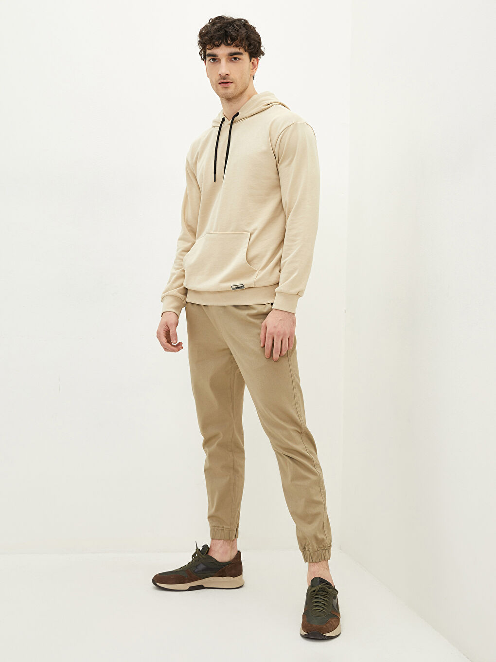 Standard Fit Twill Men's Cargo Trousers -S2CJ40Z8-GVP
