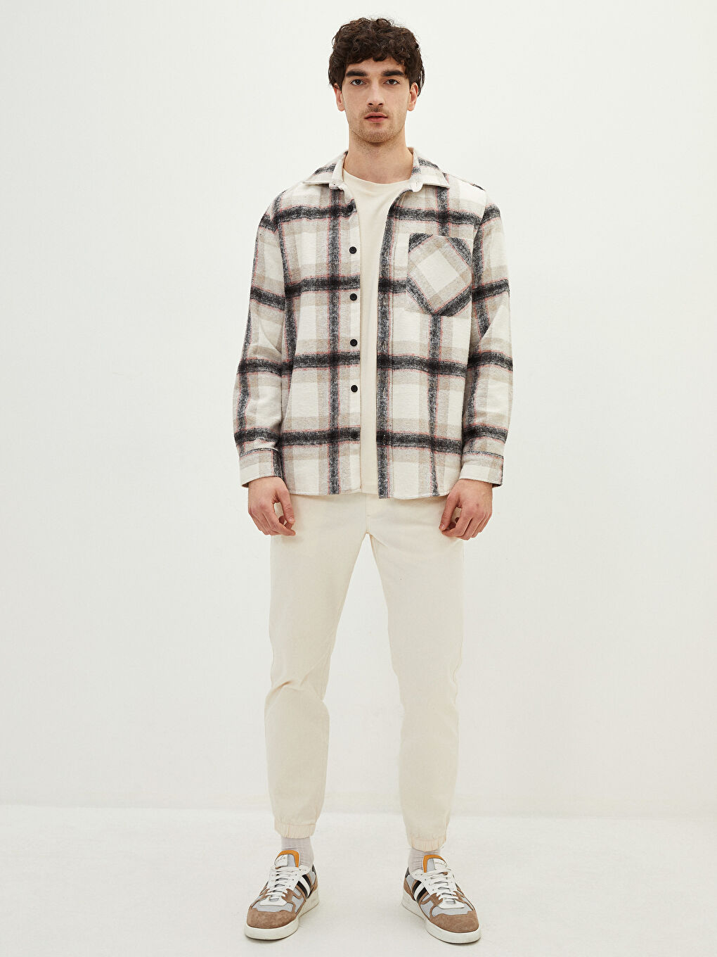 XSIDE Regular Fit Long Sleeve Plaid Men's Flannel Shirt -S2CJ48Z8-LKQ