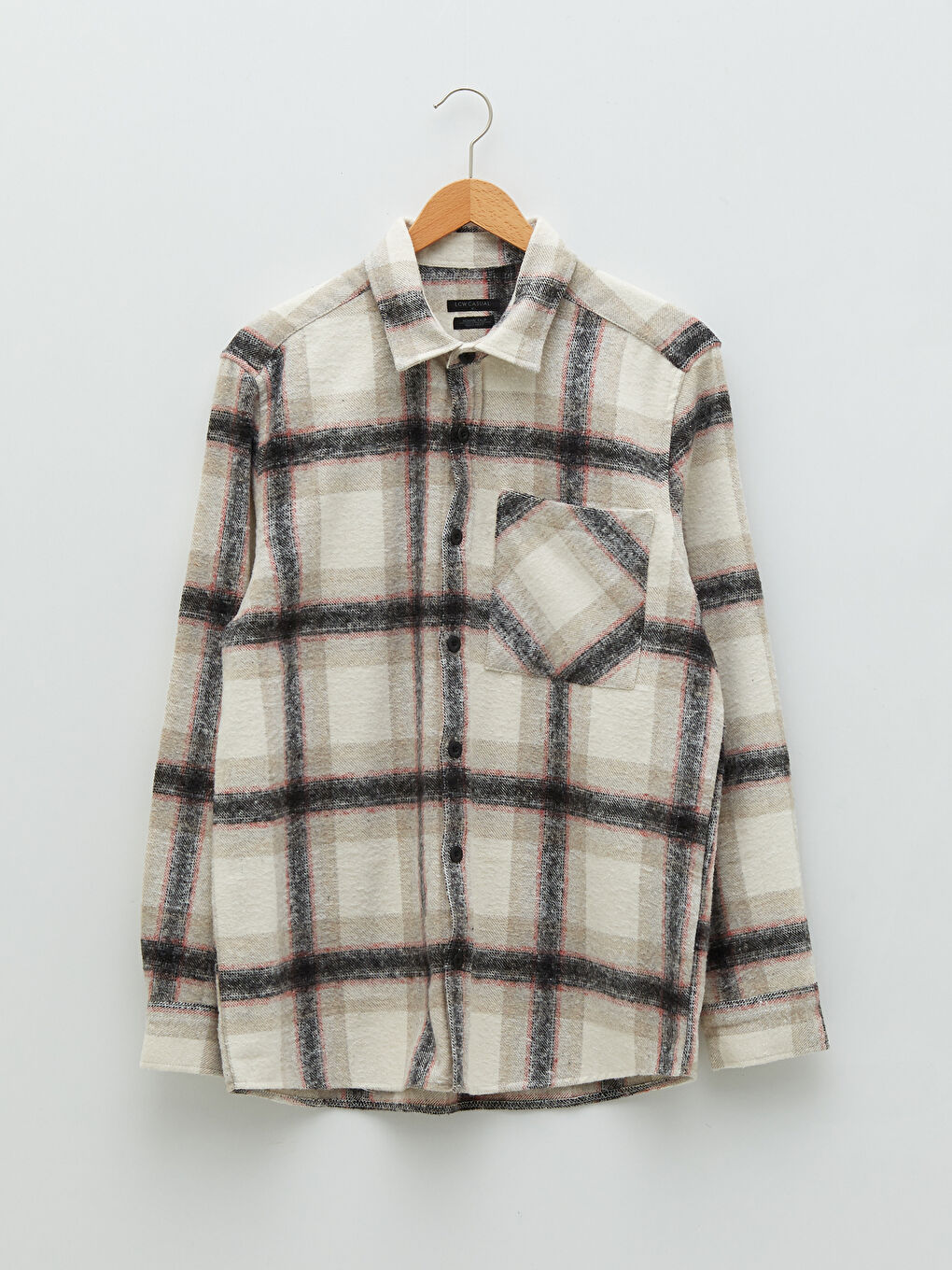 XSIDE Regular Fit Long Sleeve Plaid Men's Flannel Shirt -S2CJ48Z8-LKQ