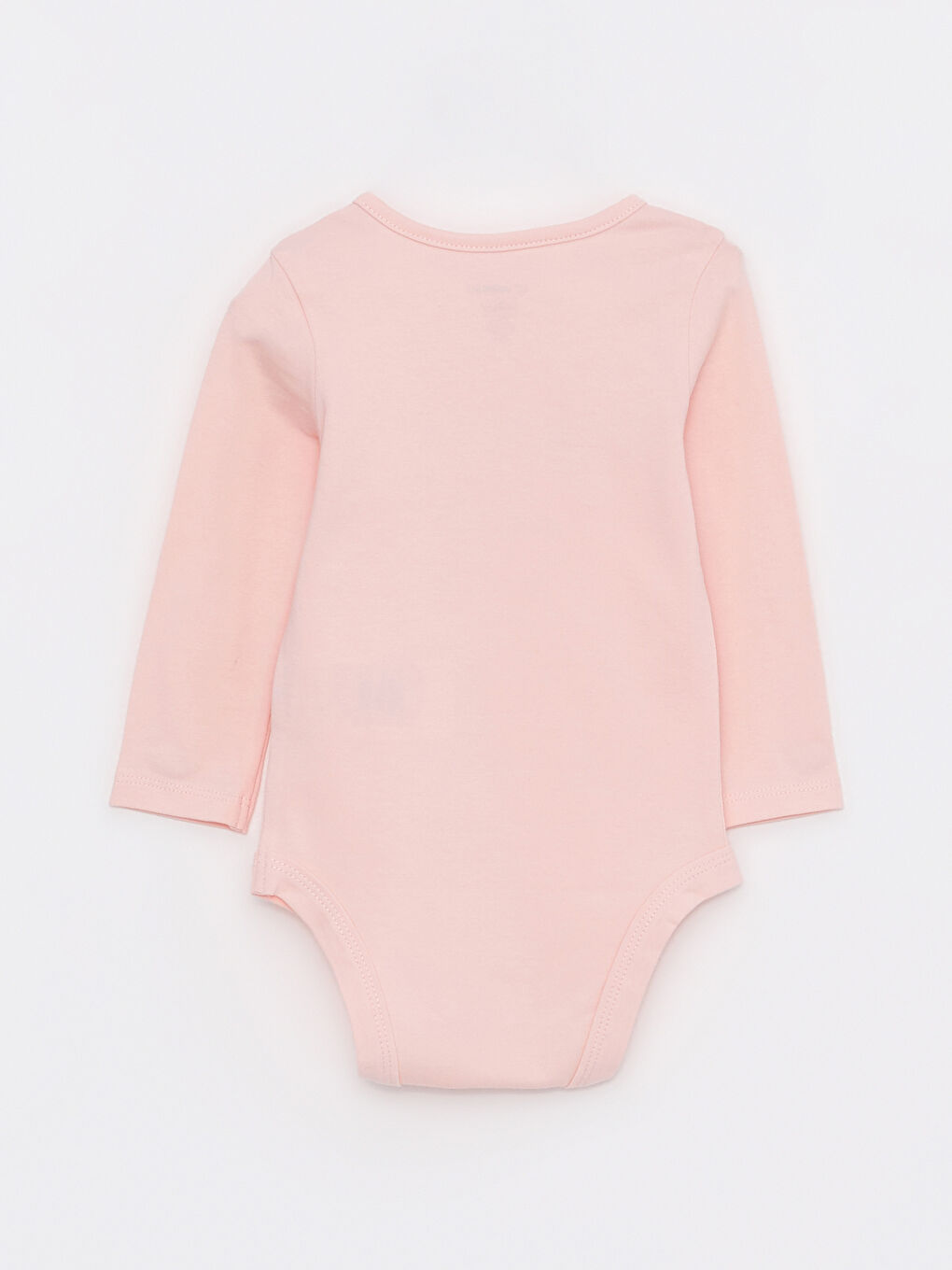 Pembe Bisiklet Yaka Uzun Kollu Baskılı Kız Bebek Çıtçıtlı Body ve Pantolon 2'li Takım-2