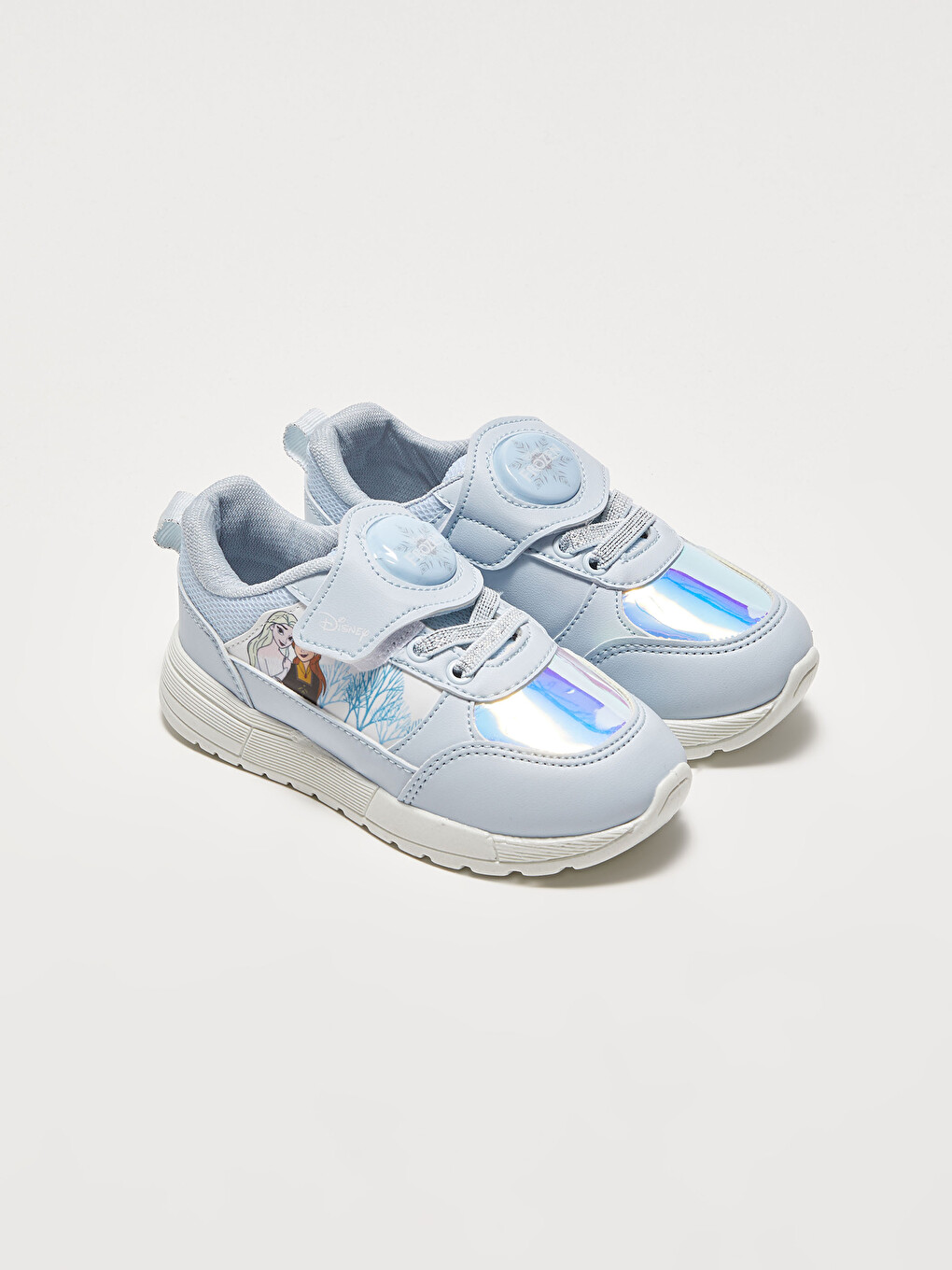 Frozen Licensed Illuminated Lace-Up and Velcro Fastening Girls' Sports Shoes-1