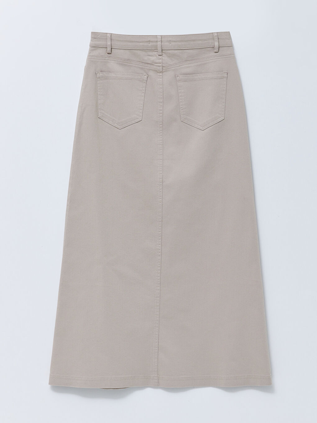 Standard Fit Plain Pocket Detailed Women's Gabardine Women's Skirt-6