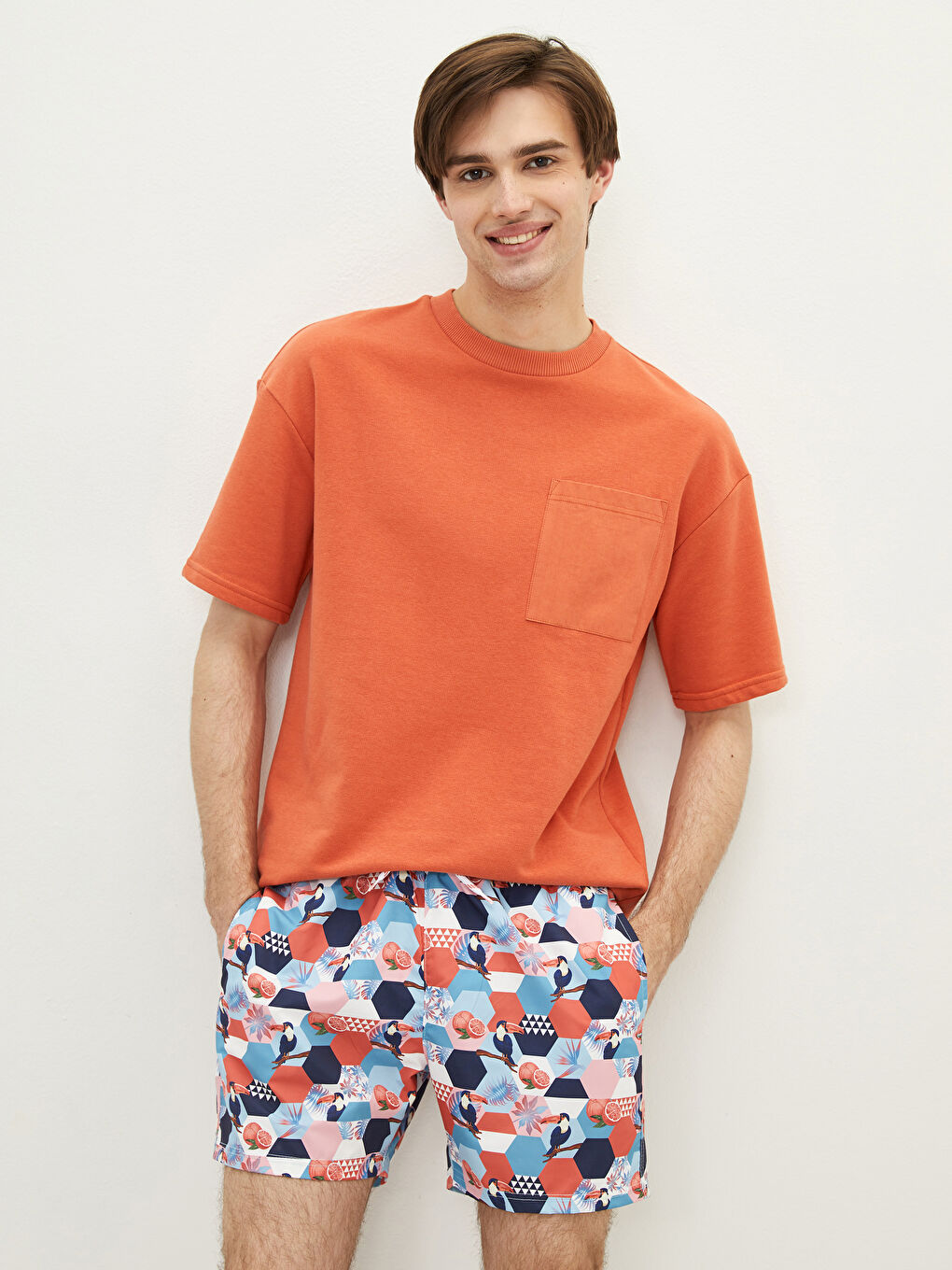 Short Pattern Men's Swimwear -S2CJ74Z8-LSR