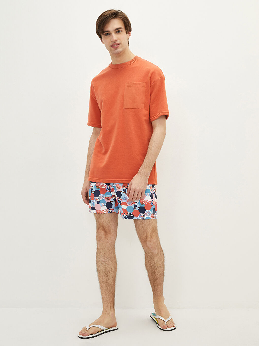 Short Pattern Men's Swimwear -S2CJ74Z8-LSR