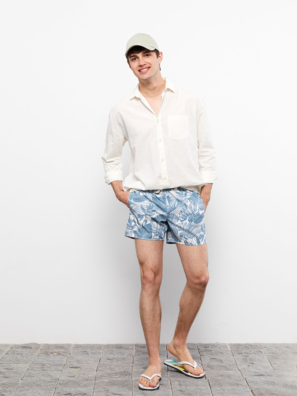 Short Patterned Men's Swimming Shorts -S2CJ82Z8-LRR