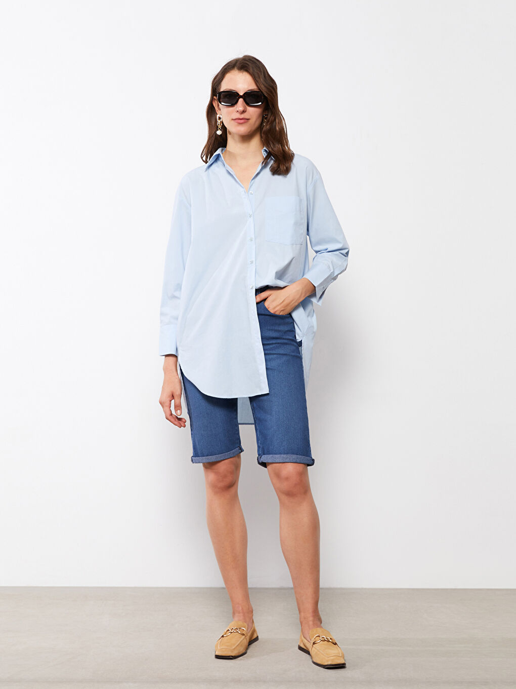 Slim Fit Straight Pocket Detailed Women's Rodeo Jean Shorts -S2CJ85Z8-H45