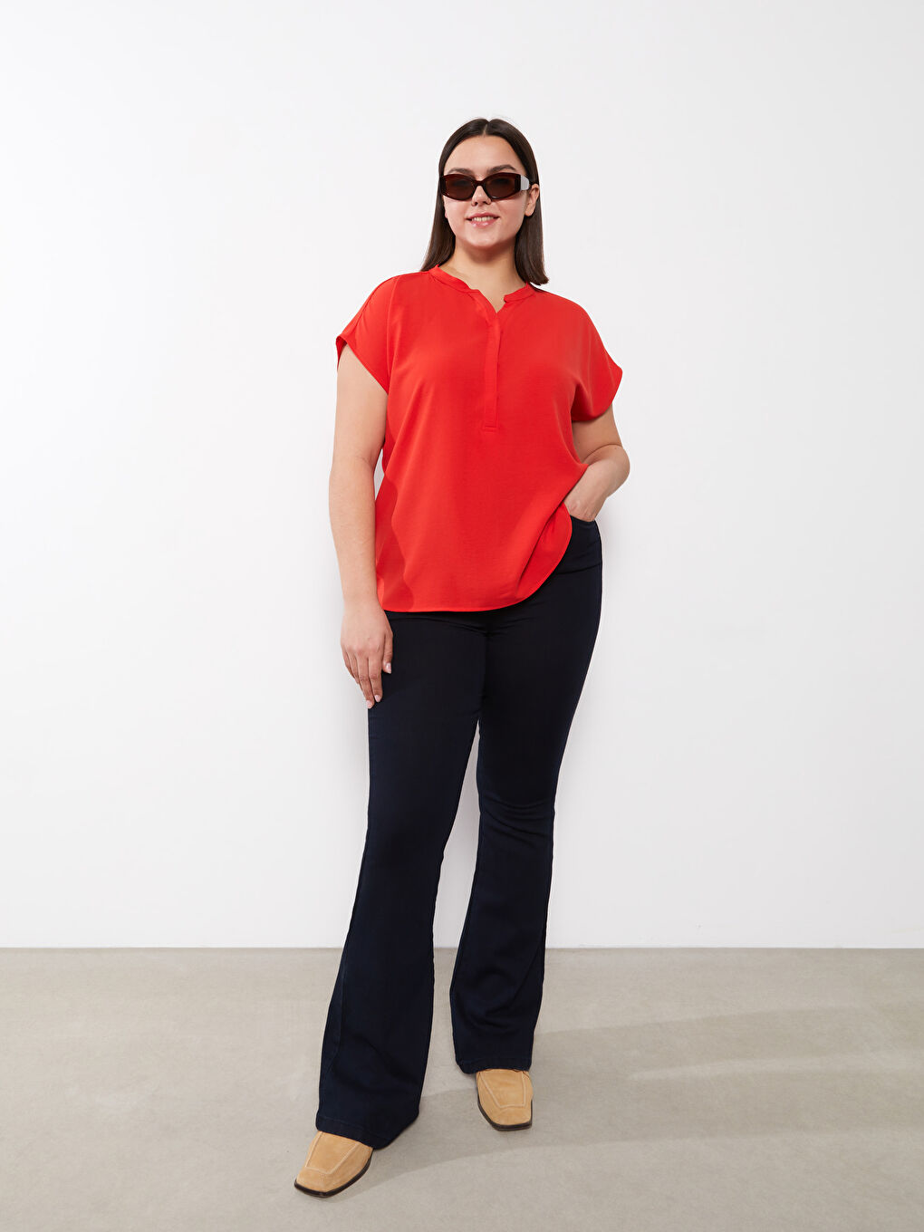 Siyah Yüksek Bel Mars Flare Kadın Jean Pantolon