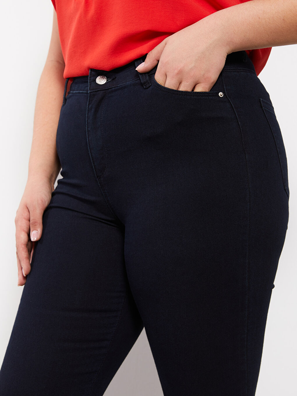 Siyah Yüksek Bel Mars Flare Kadın Jean Pantolon-2