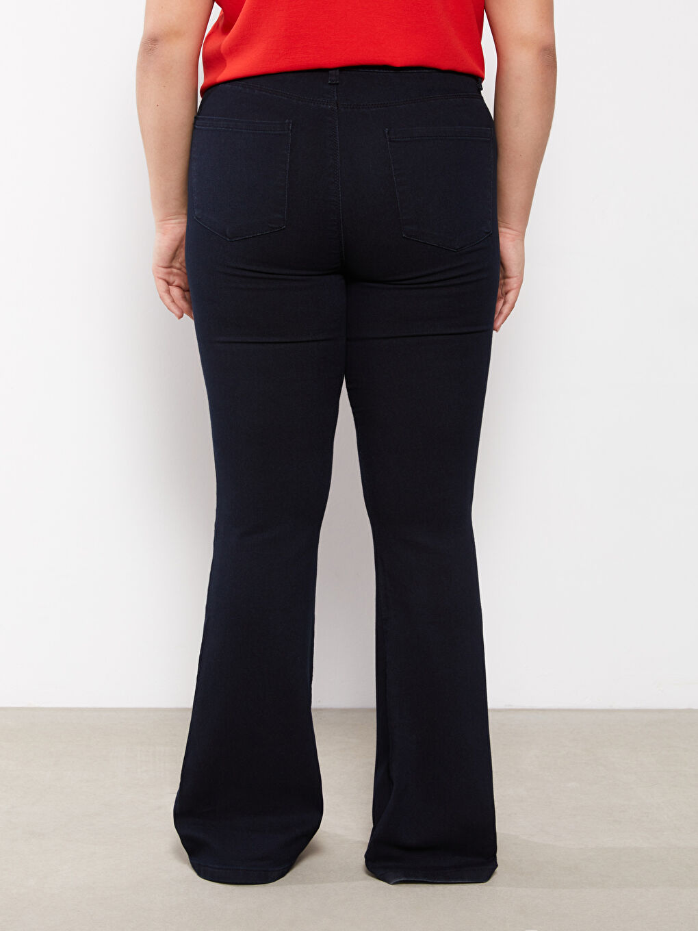 Siyah Yüksek Bel Mars Flare Kadın Jean Pantolon-4