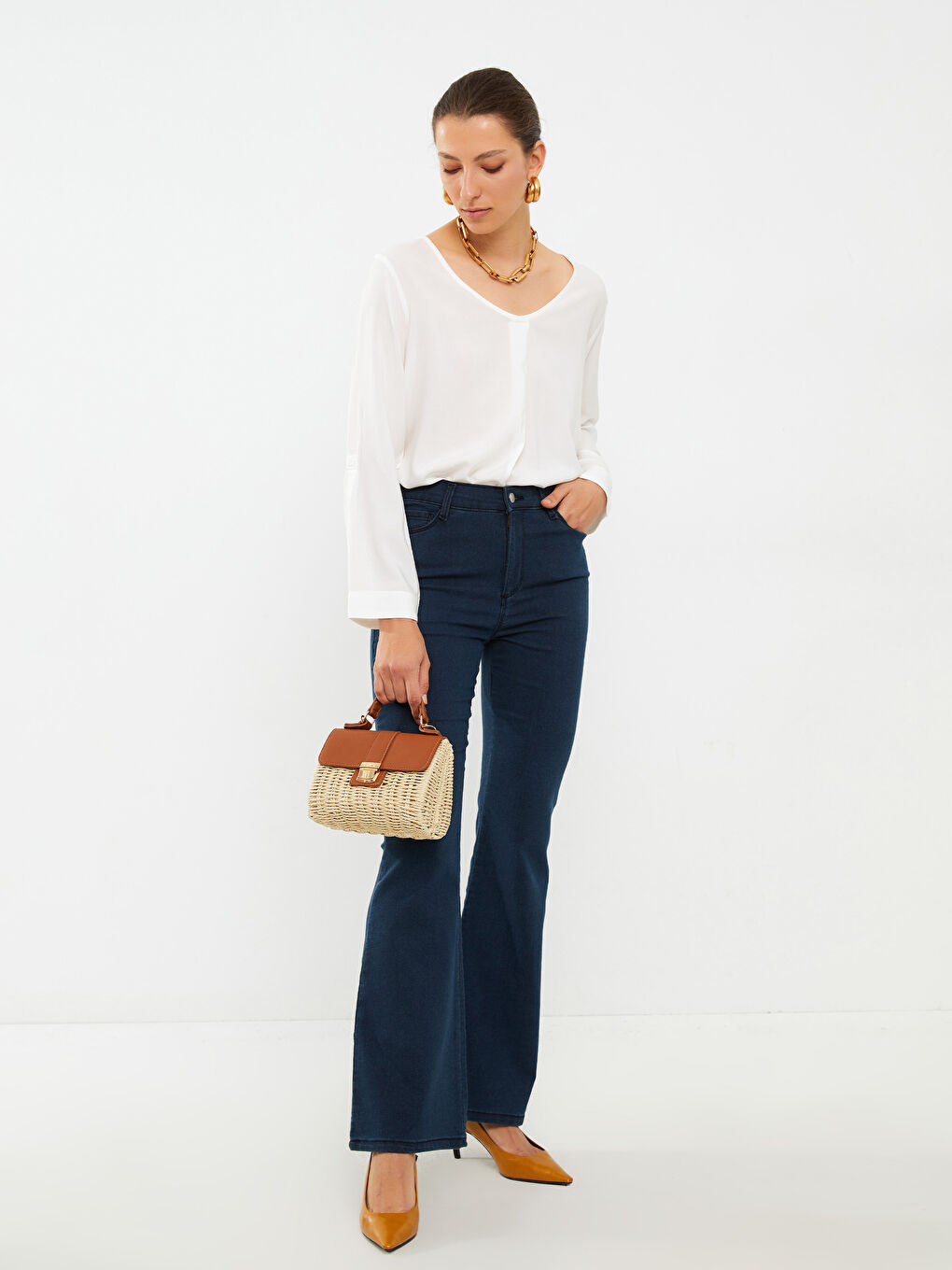 Mercury Skinny Fit Straight Pocket Detailed Women's Jean Trousers-1