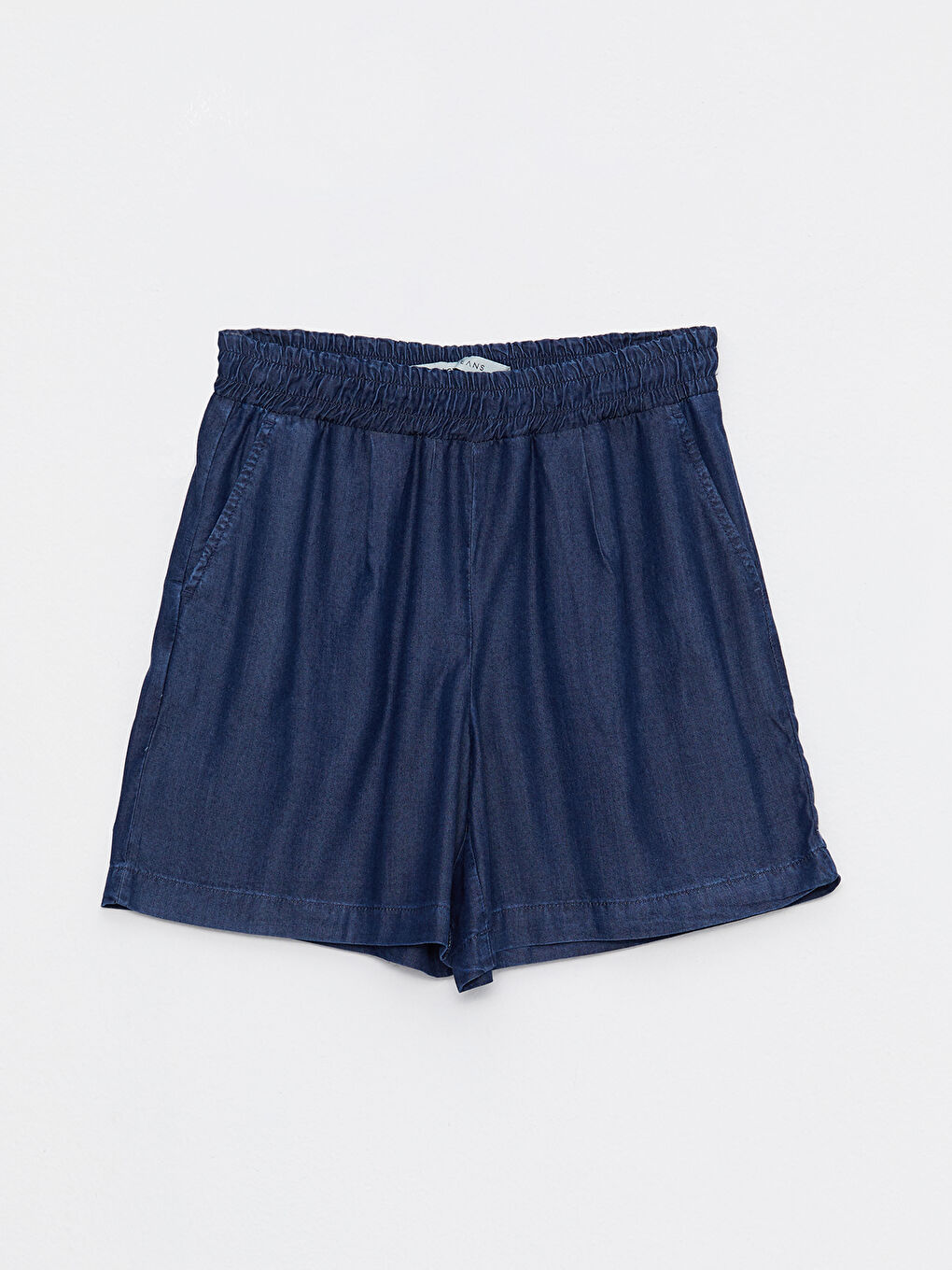 Women's Elastic Waist Straight Jean Shorts -S2CK03Z8-890