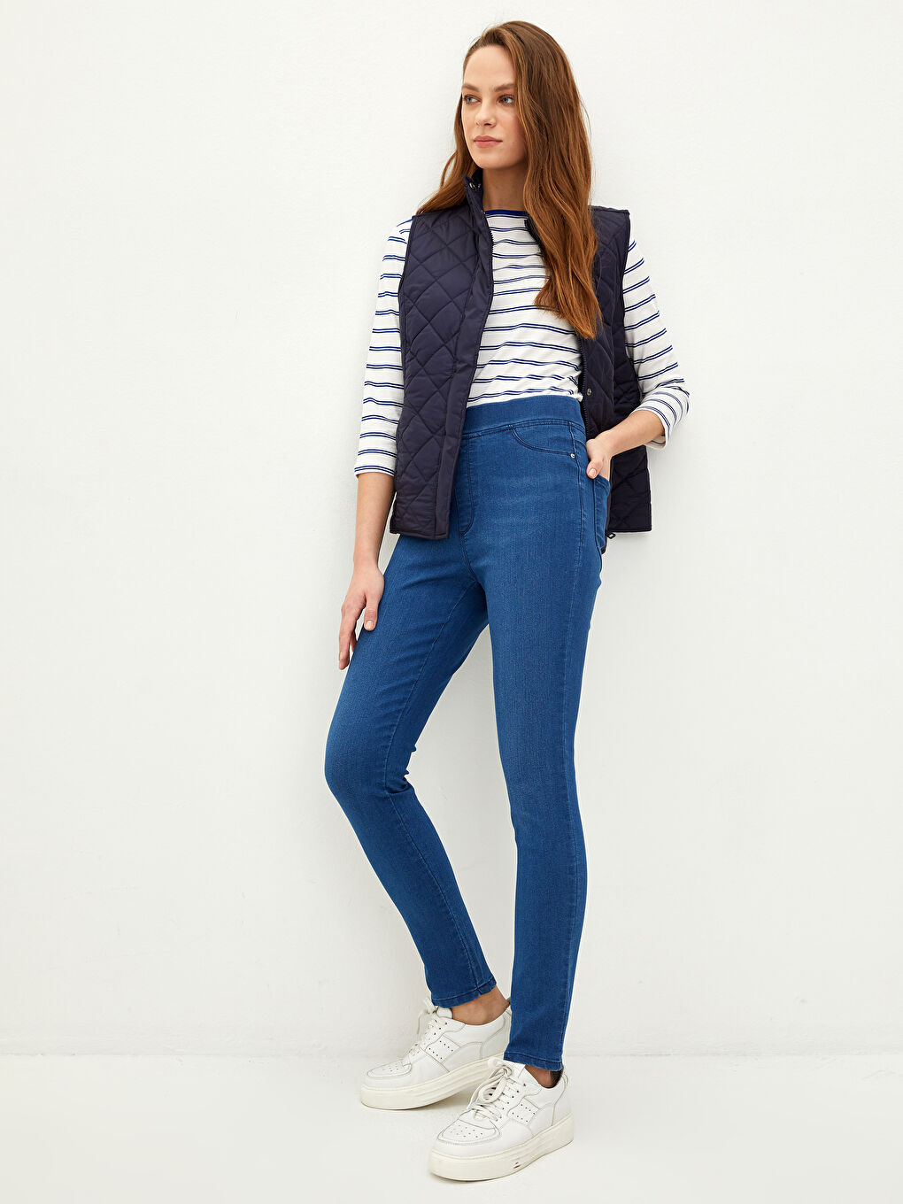 İndigo Mercury Skinny Fit Düz Cep Detaylı Kadın Jean Pantolon-1