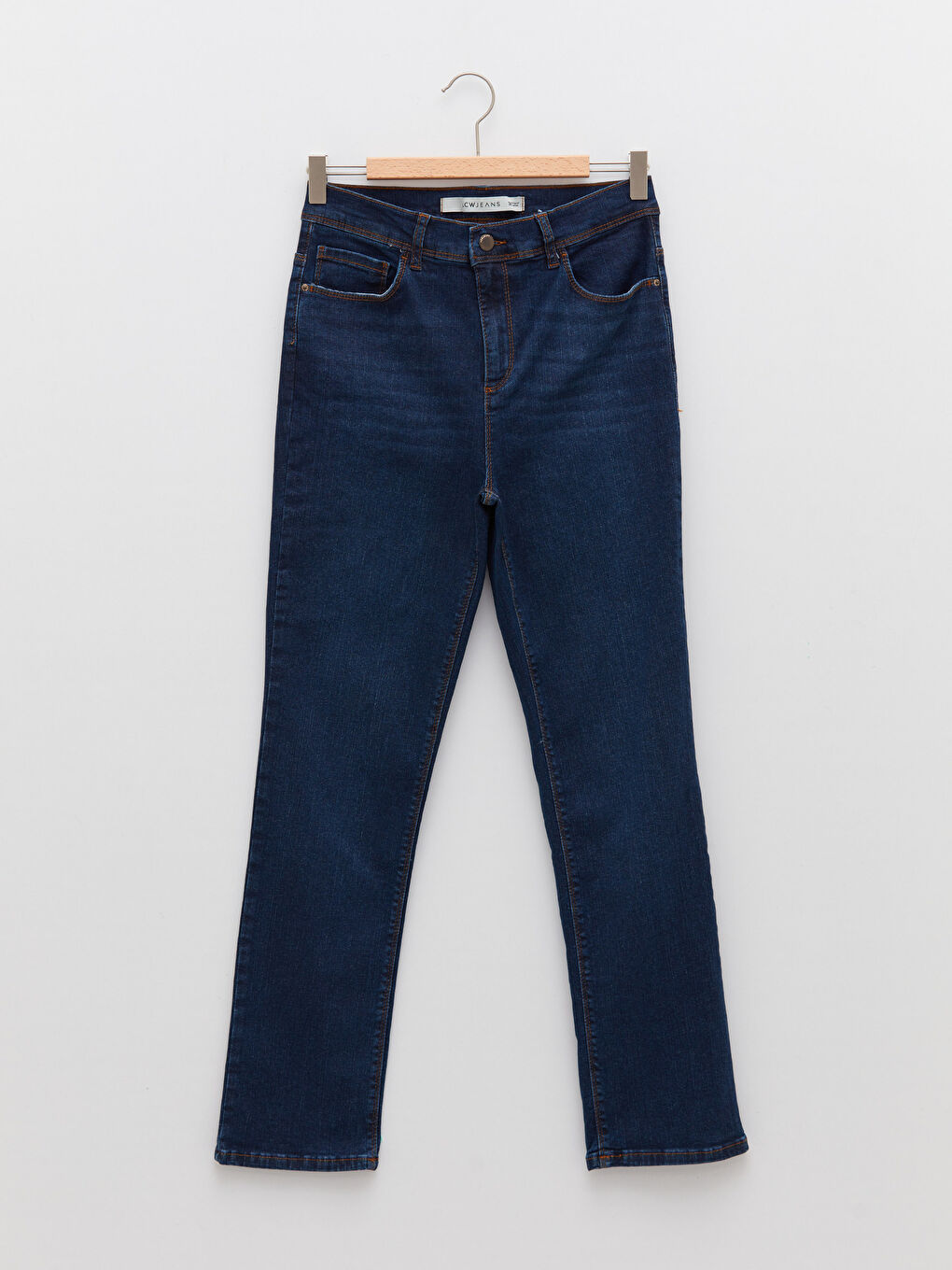 جينز حريمي بتفاصيل جيوب وقصة ضيقة-5