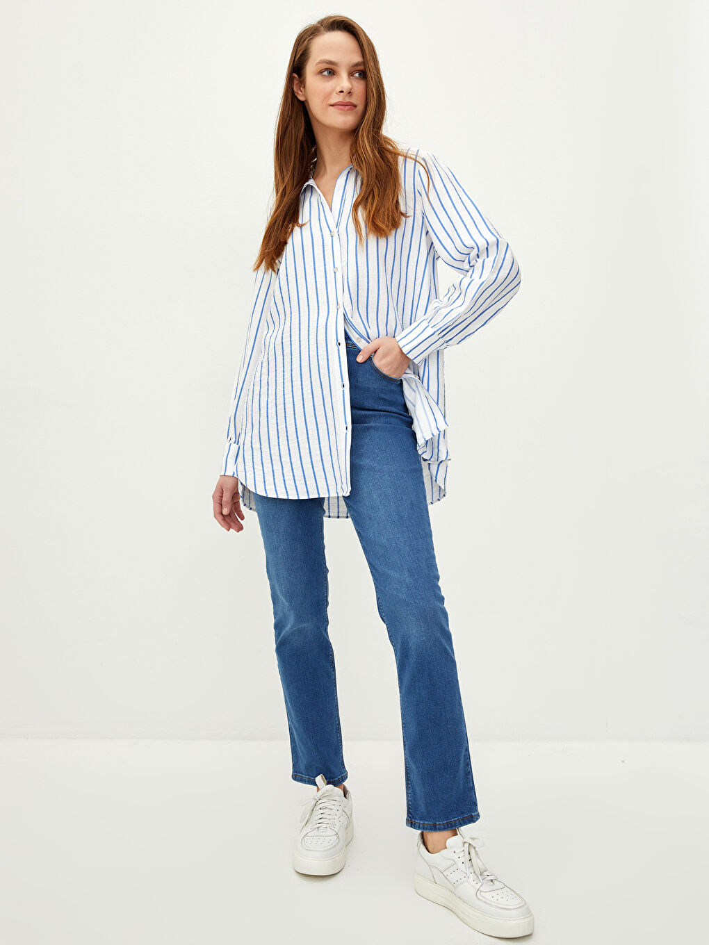 Blugi Rodeo Pentru Femei Mercury Skinny Fit cu Detalii la Buzunar-4